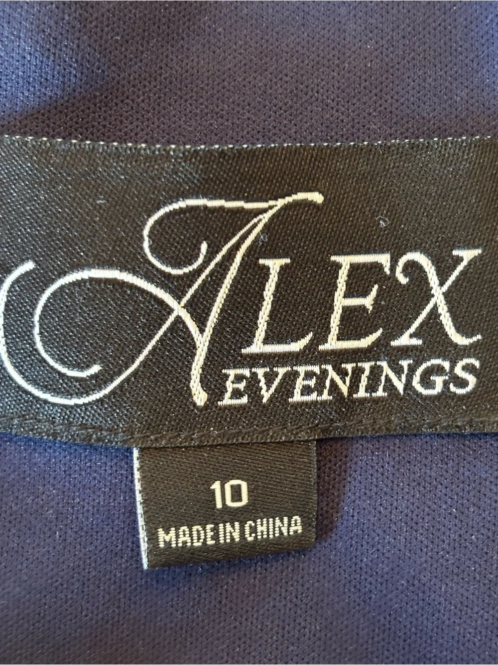 Alex Evenings Navy Floral Embroidered Midi Dress - Picture 6 of 7